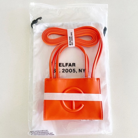Telfar Handbags - Telfar Small Orange Shopping Bag